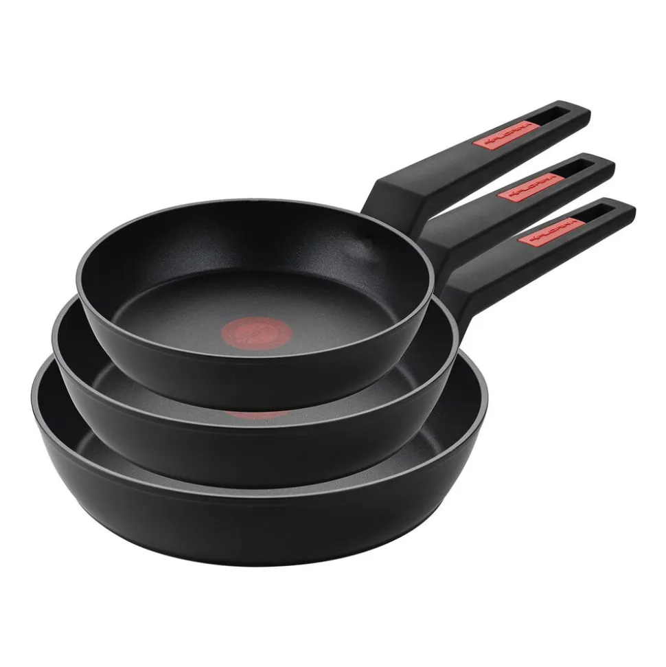 Zestaw 3 patelni Thermosensor by Mateusz Gessler, non-stick, czarne