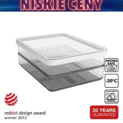 Zestaw 2 pojemników Rotho Loft, szerokie, 0,85 l