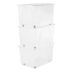Zestaw 3 pudełek do przechowywania Rotho Lona, 50 l, transparentne