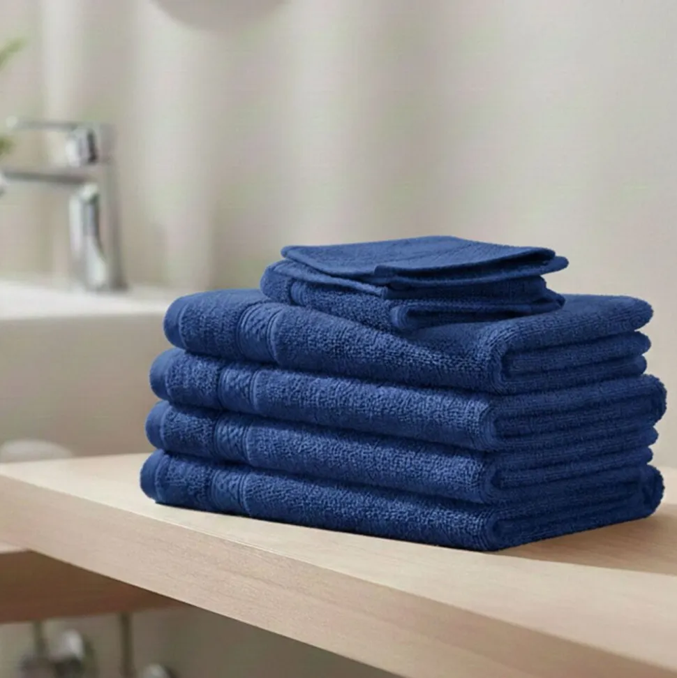 Zestaw ręczników frotte Art Soft Home, 500 g/m², 40 x 70 cm, 6 szt., niebieskie