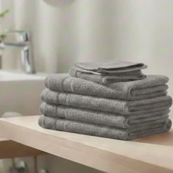 Zestaw ręczników frotte Art Soft Home, 500 g/m², 40 x 70 cm, 6 szt., szare