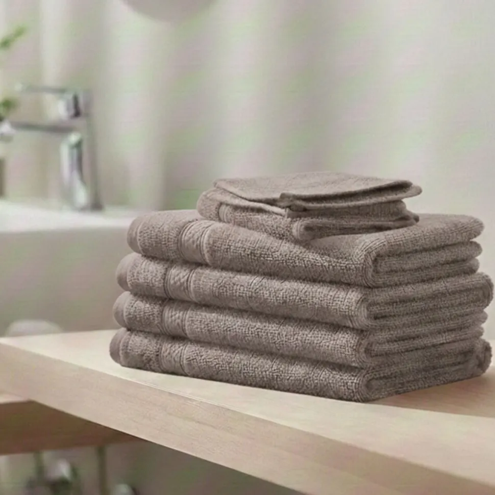 Zestaw ręczników frotte Art Soft Home, 500 g/m², 40 x 70 cm, 6 szt., wrzos szary