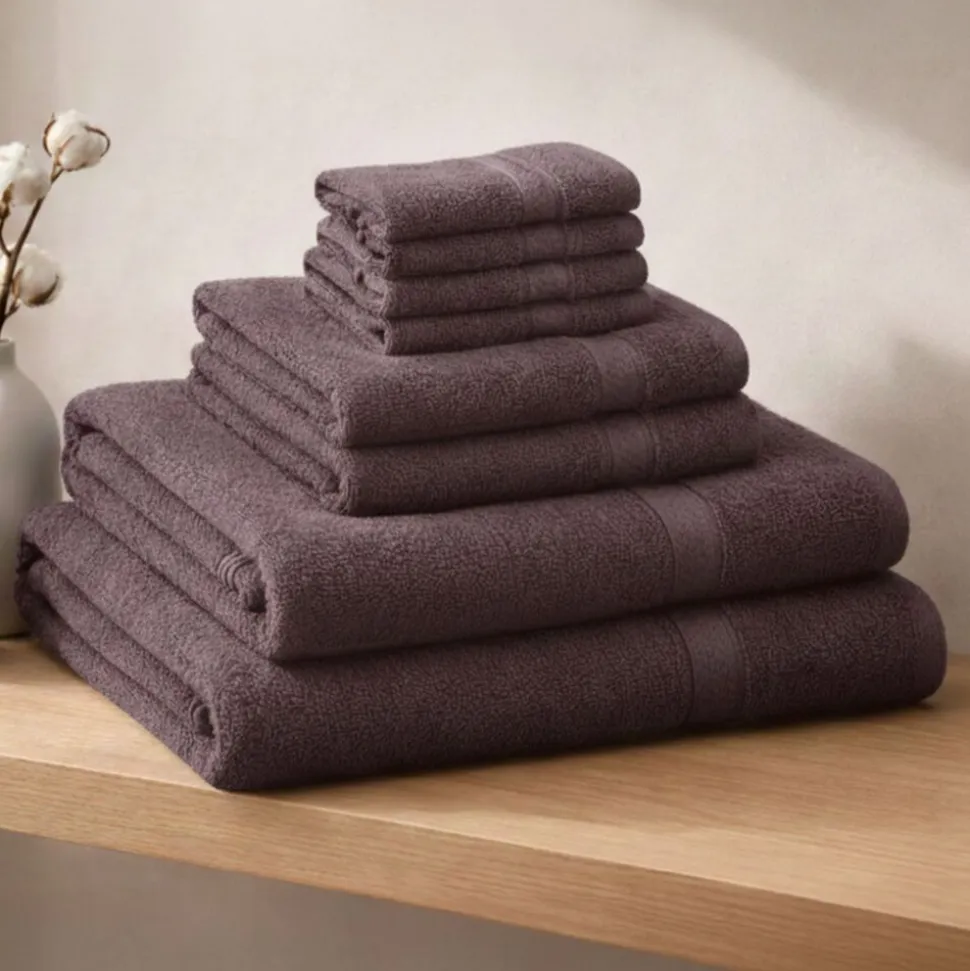 Zestaw ręczników frotte Art Soft Home, 460 g/m², 8 szt., wrzos szary