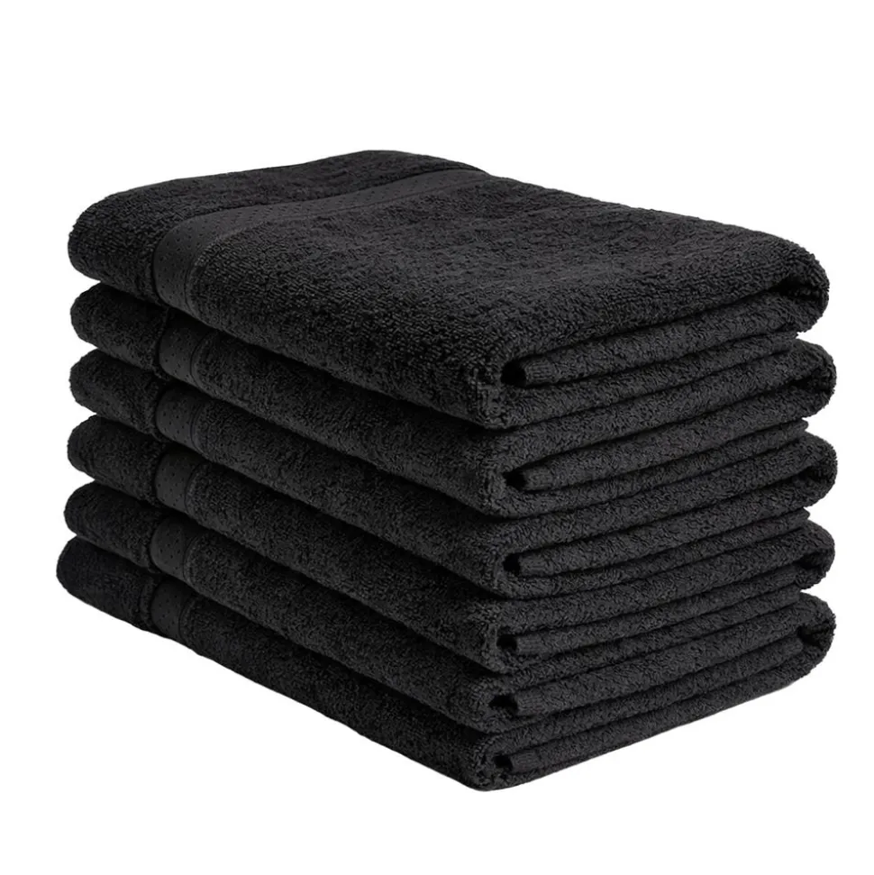 Zestaw ręczników frotte Art Soft Home, 500 g/m², 40 x 70 cm, 6 szt., czarne