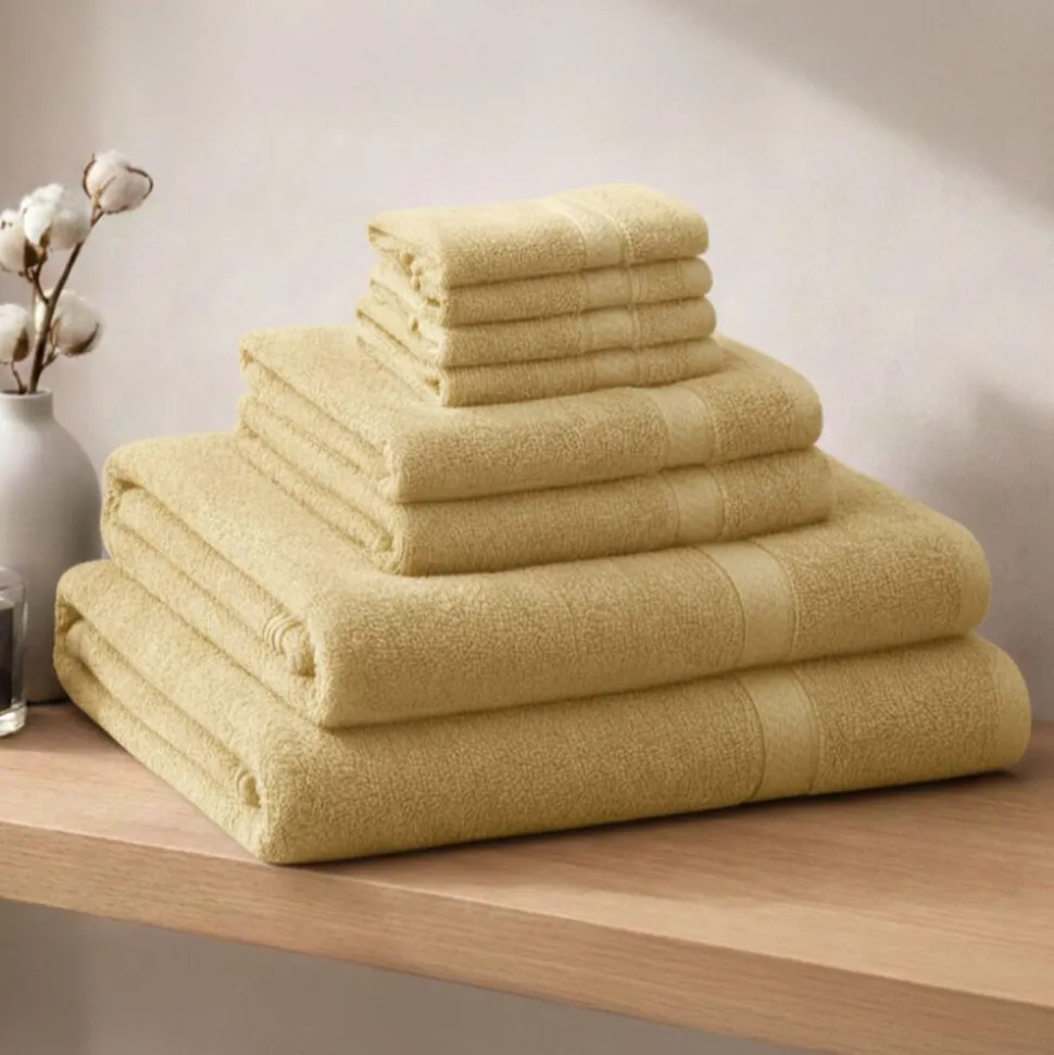 Zestaw ręczników frotte Art Soft Home, 460 g/m², 8 szt., żółte