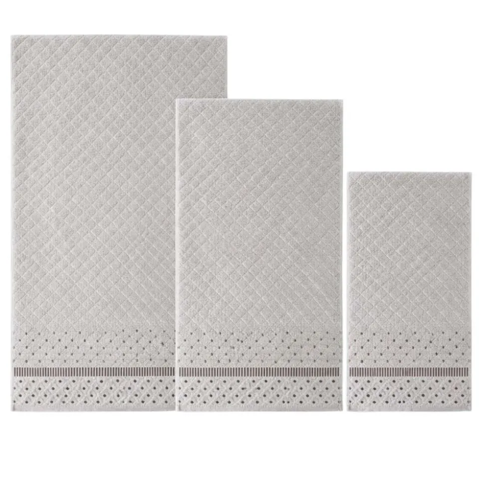 Zestaw ręczników frotte Art Soft Home Diamante, 500 g/m², 3 szt., szare