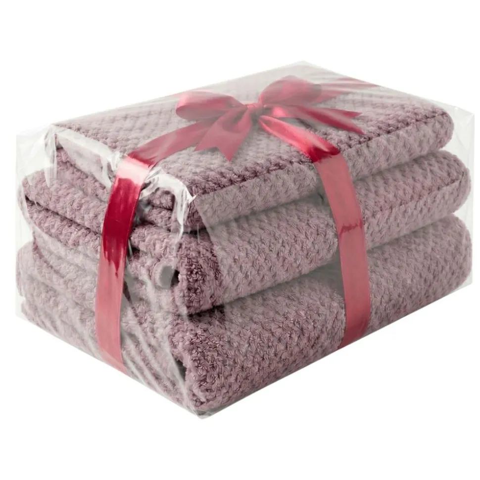 Zestaw ręczników frotte Art Soft Home Gracia, 500 g/m², 3 szt., brązowe