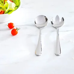 Zestaw sztućców do serwowania sałaty Zwieger Livio, 2 elementy, srebrne