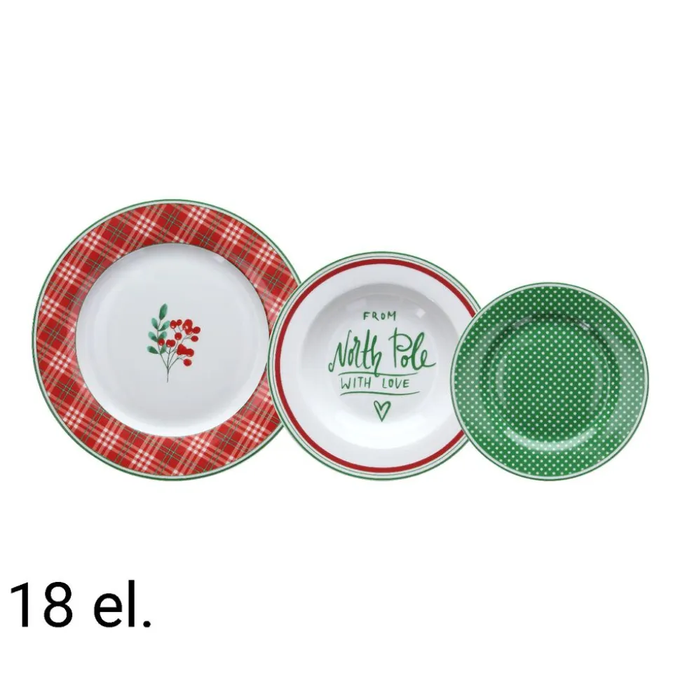 Zestaw talerzy Tognana Atollo North Pole, 18 elementów, wielokolorowy
