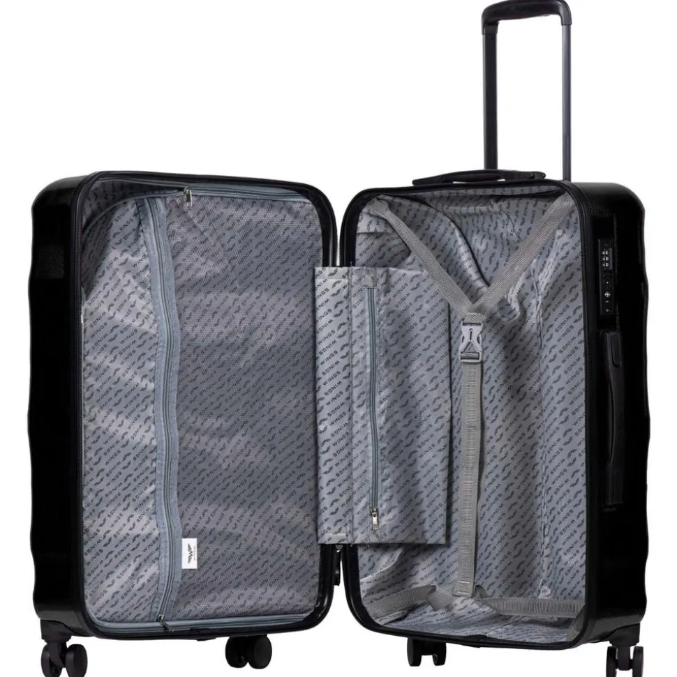 Zestaw walizek Wings Vulture Black, 3 szt., czarne