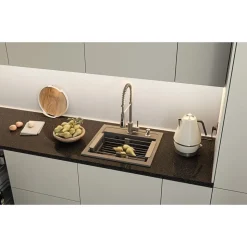 Zlewozmywak granitowy jednokomorowy beżowy Root Chef Box, 500 x 470 x 185 mm