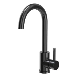 Zlewozmywak stalowy Midi Basic z baterią, czarny, 500 x 450 x 200 mm